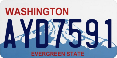 WA license plate AYD7591