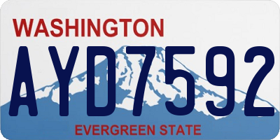 WA license plate AYD7592