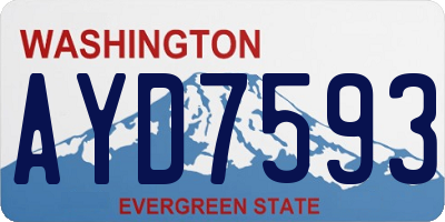 WA license plate AYD7593