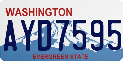 WA license plate AYD7595