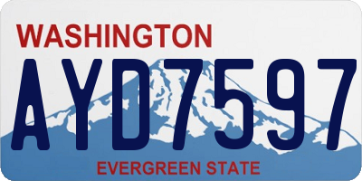 WA license plate AYD7597