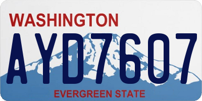 WA license plate AYD7607