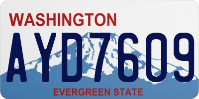 WA license plate AYD7609