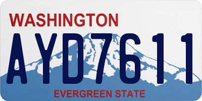 WA license plate AYD7611