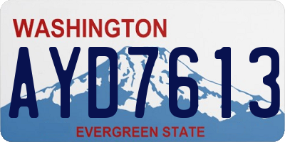 WA license plate AYD7613
