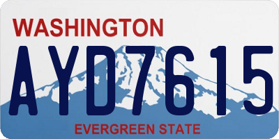 WA license plate AYD7615