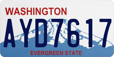 WA license plate AYD7617