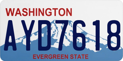 WA license plate AYD7618