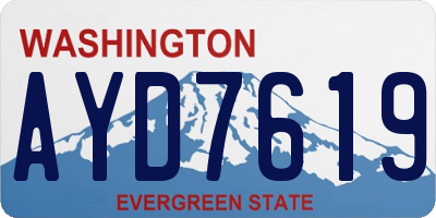 WA license plate AYD7619