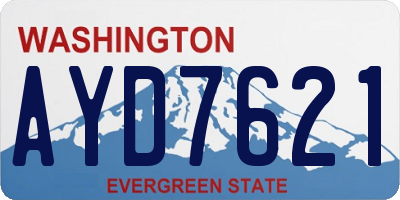 WA license plate AYD7621