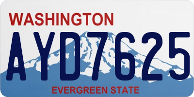 WA license plate AYD7625