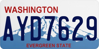 WA license plate AYD7629