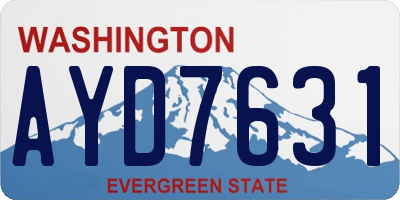 WA license plate AYD7631