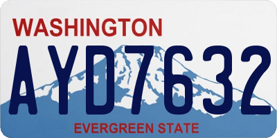 WA license plate AYD7632