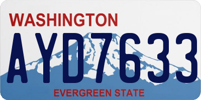 WA license plate AYD7633