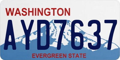 WA license plate AYD7637