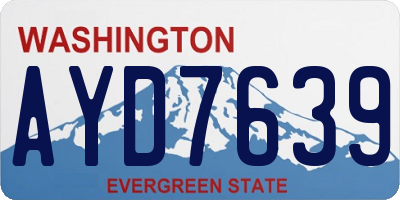 WA license plate AYD7639