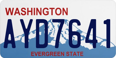 WA license plate AYD7641