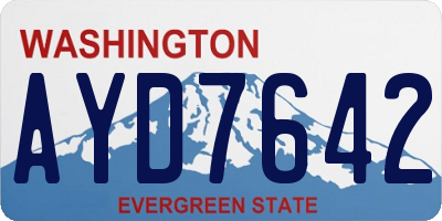 WA license plate AYD7642