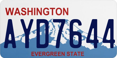 WA license plate AYD7644