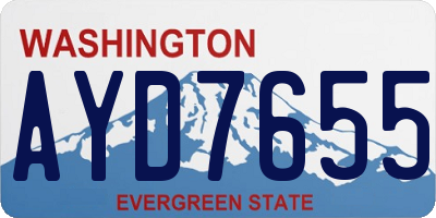 WA license plate AYD7655