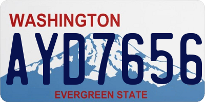 WA license plate AYD7656