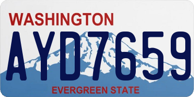 WA license plate AYD7659