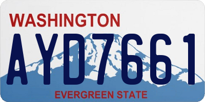 WA license plate AYD7661