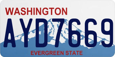WA license plate AYD7669