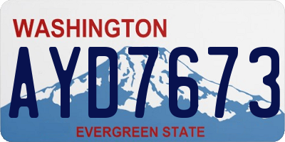WA license plate AYD7673