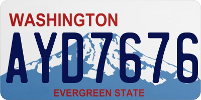 WA license plate AYD7676