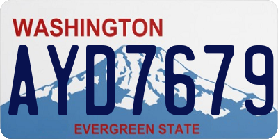 WA license plate AYD7679