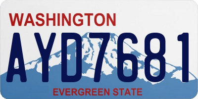 WA license plate AYD7681