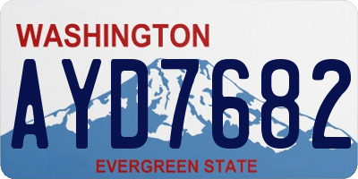 WA license plate AYD7682