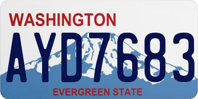 WA license plate AYD7683