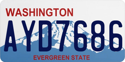 WA license plate AYD7686