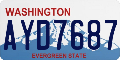 WA license plate AYD7687