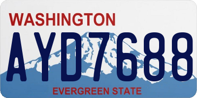 WA license plate AYD7688