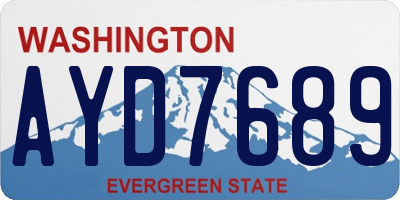 WA license plate AYD7689
