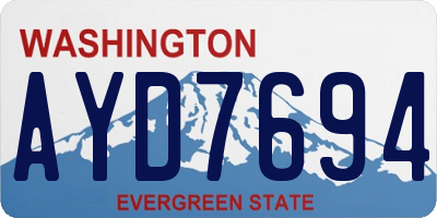 WA license plate AYD7694