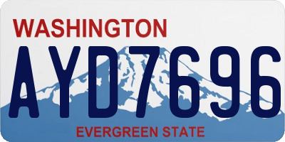 WA license plate AYD7696