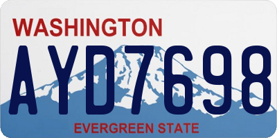 WA license plate AYD7698