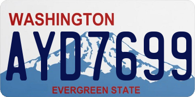 WA license plate AYD7699