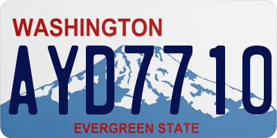 WA license plate AYD7710