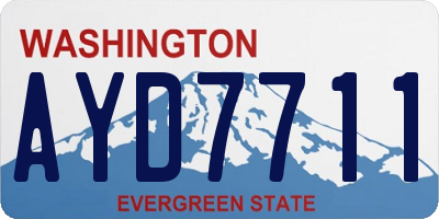 WA license plate AYD7711