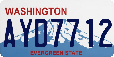 WA license plate AYD7712