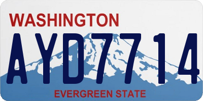 WA license plate AYD7714