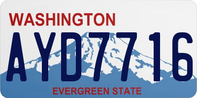 WA license plate AYD7716