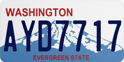 WA license plate AYD7717