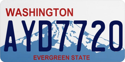 WA license plate AYD7720